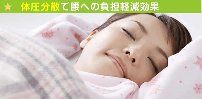 モットンマットレスの体圧分散で腰への負担軽減効果